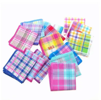 Generic 3 pieces cotton Unisex handkerchiefs, 100% Cotton Asorted as picture