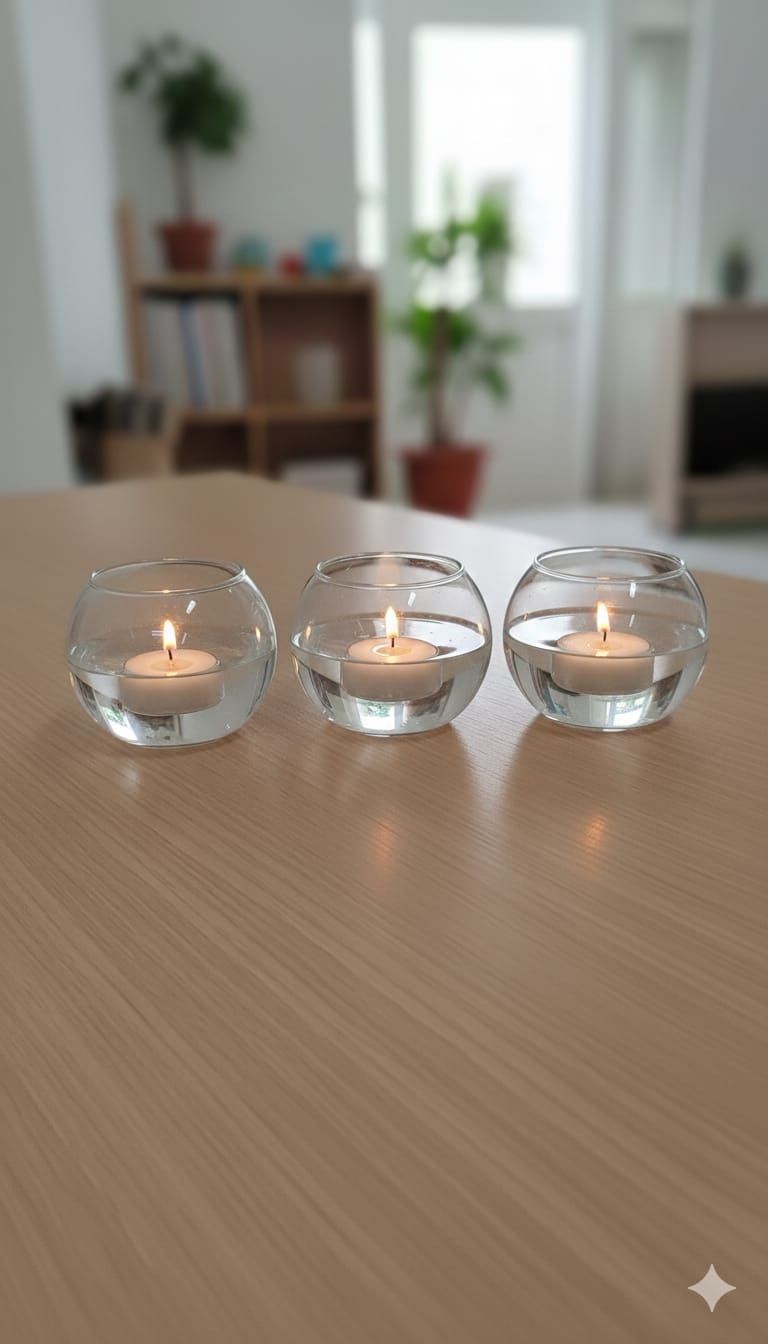 3‑Piece Glass Fish Bowl Bubble Vases Clear Decorative Mini Flower Pots, 3.4cm x 10cm