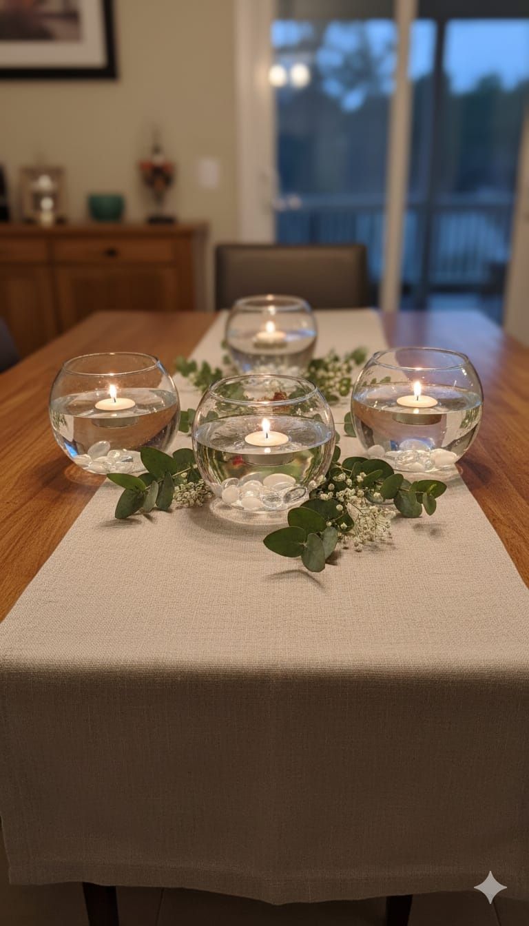 3‑Piece Glass Fish Bowl Bubble Vases Clear Decorative Mini Flower Pots, 3.4cm x 10cm