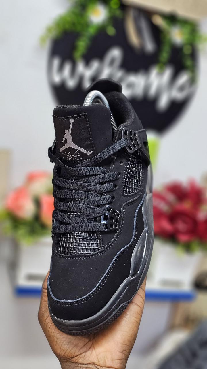 Air Jordan 4 black cat Retro unisex fashion shoes sneakers