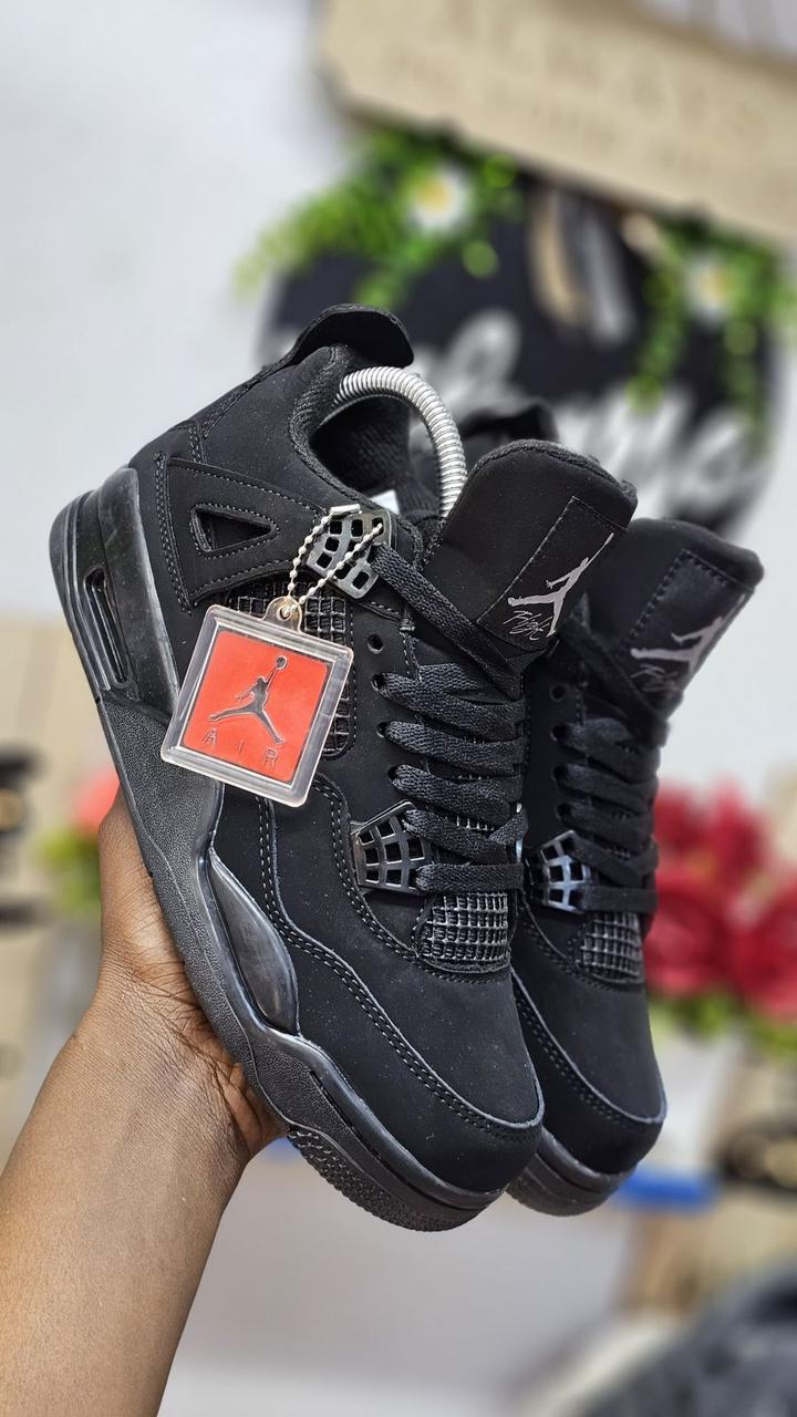 Air Jordan 4 black cat Retro unisex fashion shoes sneakers