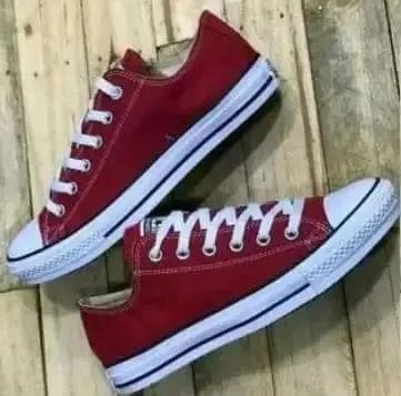 Canvas rubber shoes red and white unisex men women flat rubber shoes