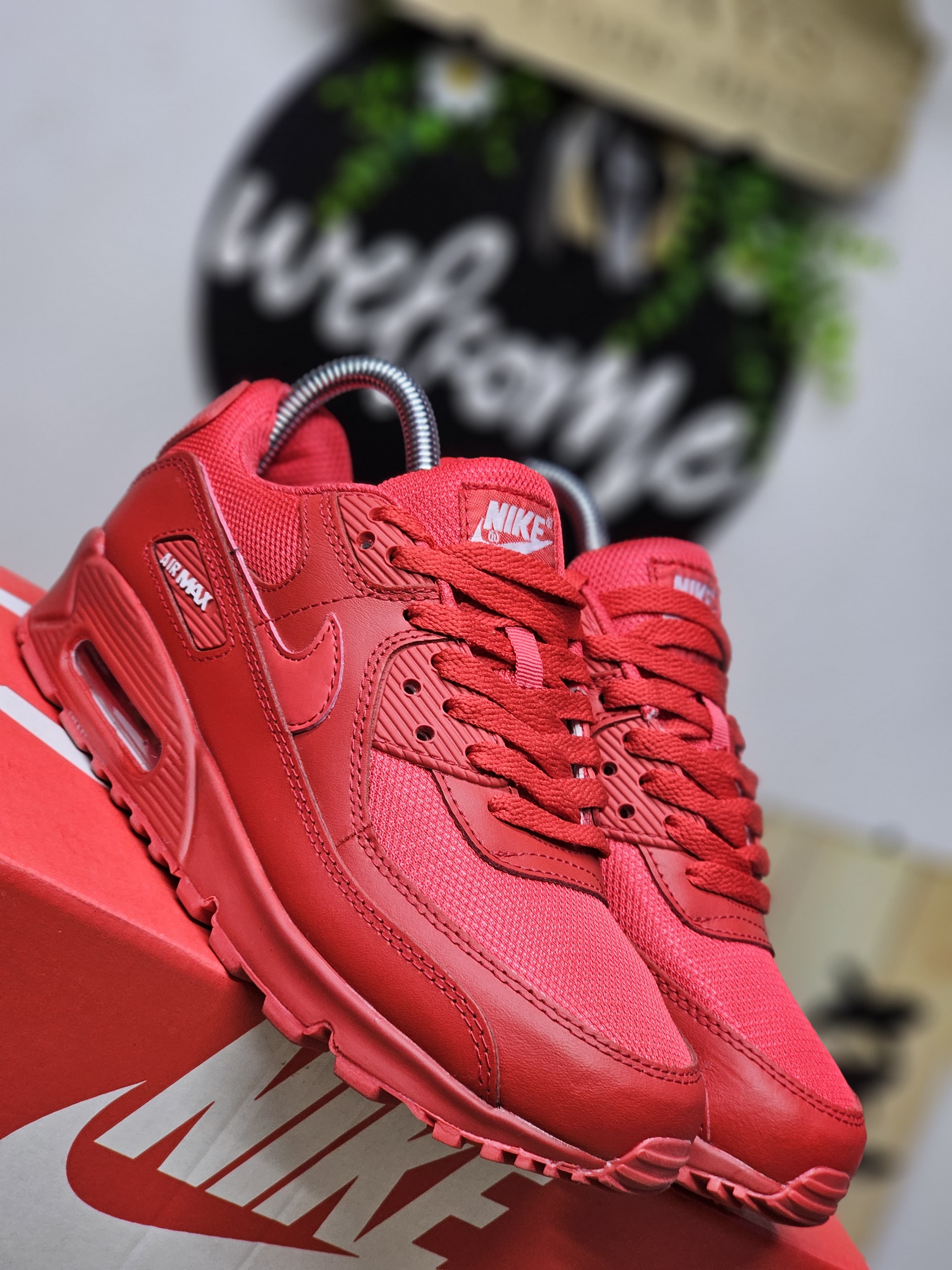 Airmax 90s New red Air max 90S unisex shoes sneakers