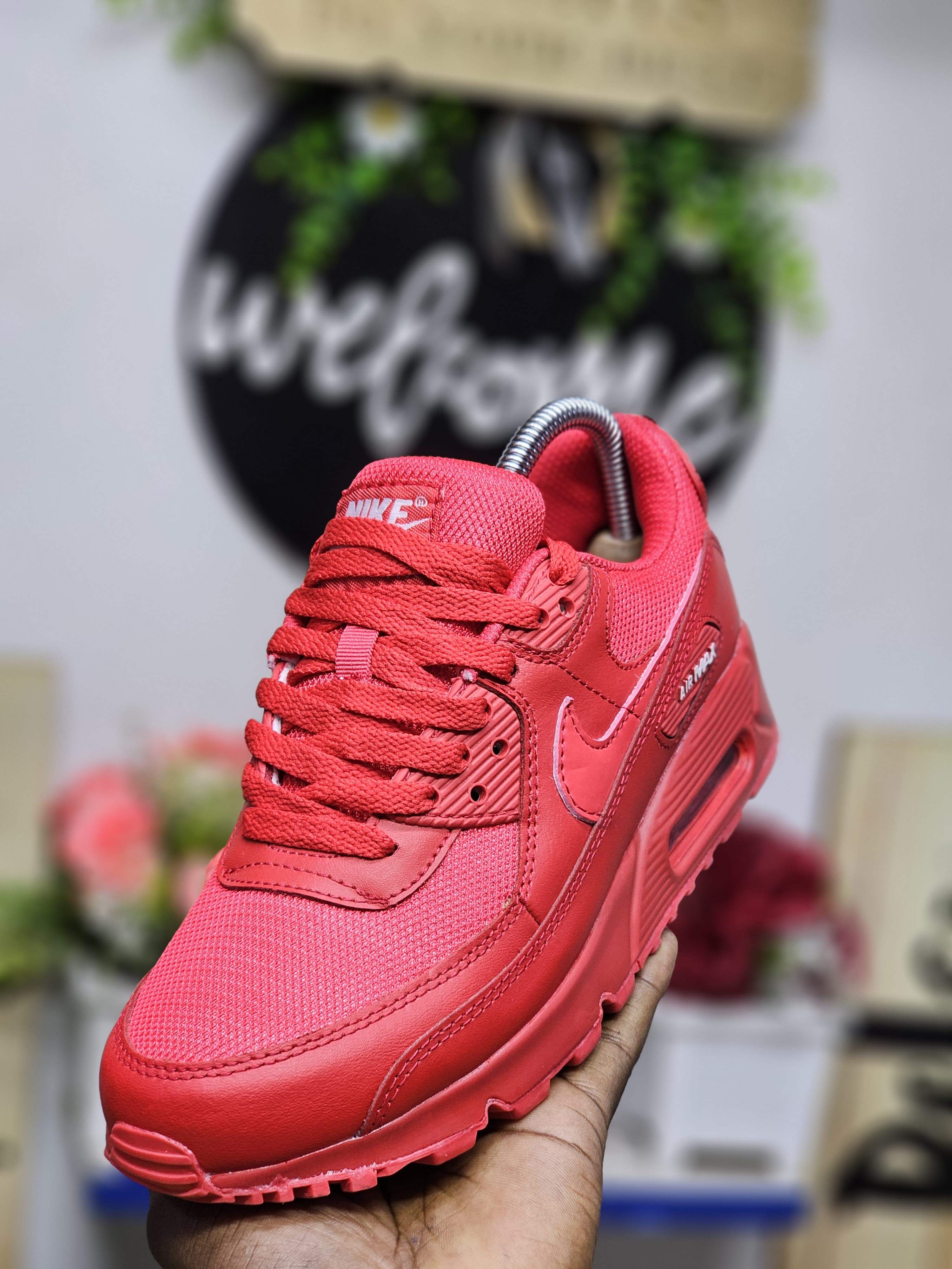 Airmax 90s New red Air max 90S unisex shoes sneakers