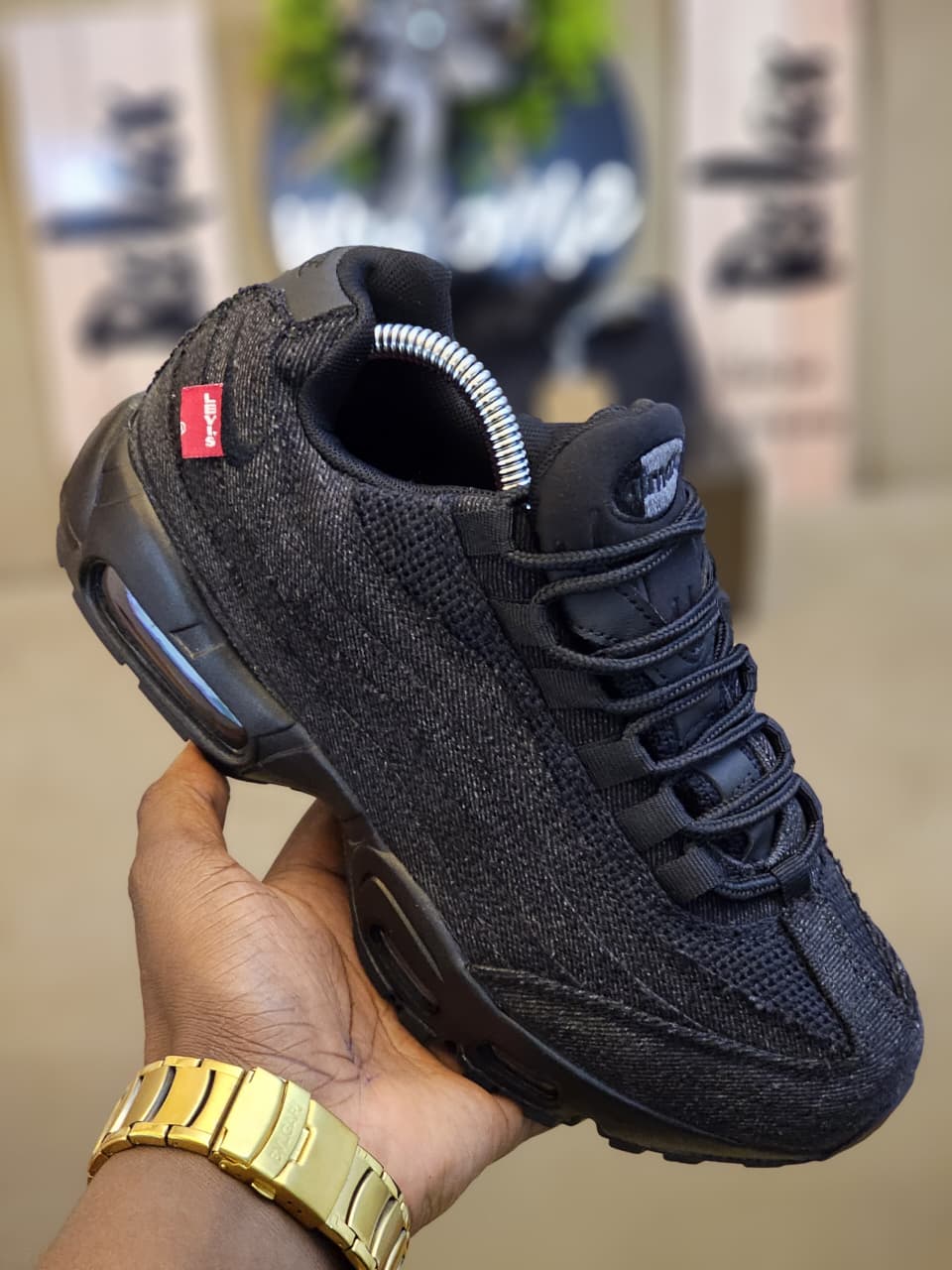 Air max 95 levis black unisex airmax 95 levis shoes sneakers