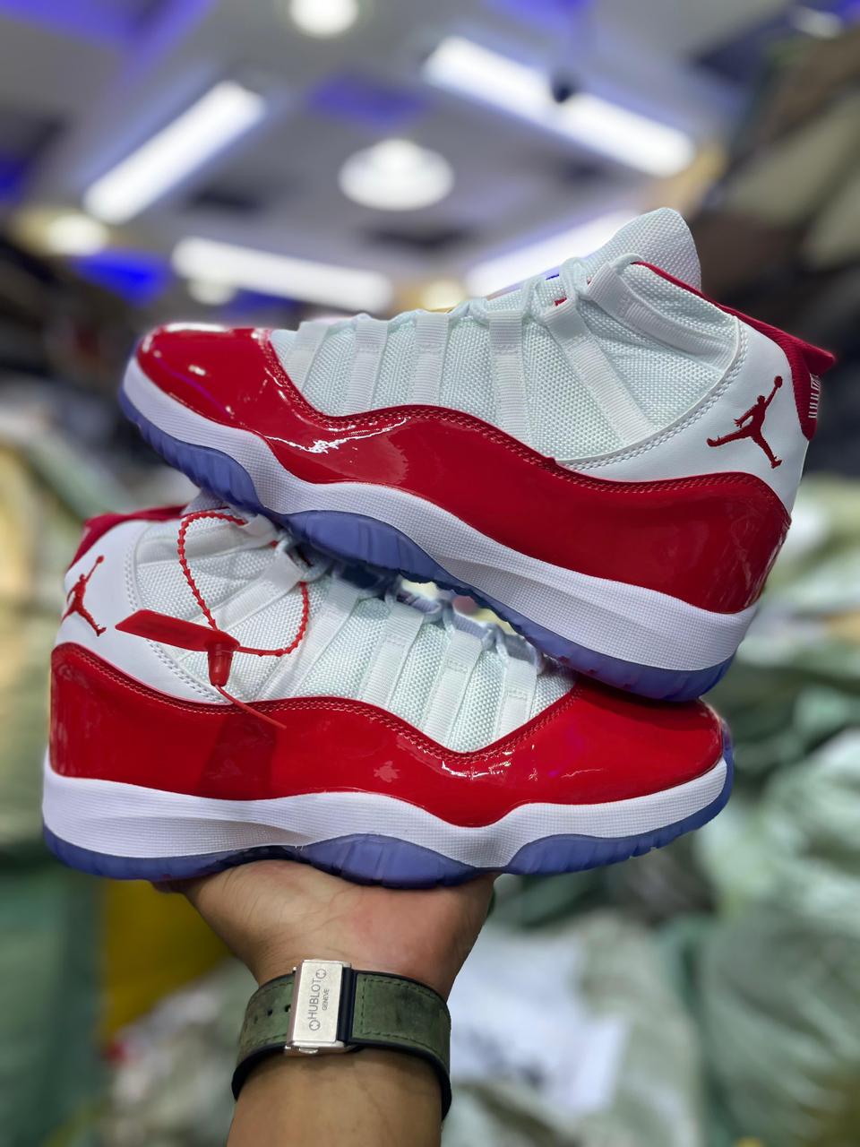 Jordan 11 cherry Air Jordan 11 Retro 'Cherry' Varsity Red J11 Sneakers fashion shoes sneakers