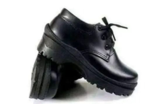 Genuine unisex leather school shoes durable light boys girls school leather black shoes multipurpose black leather shoes