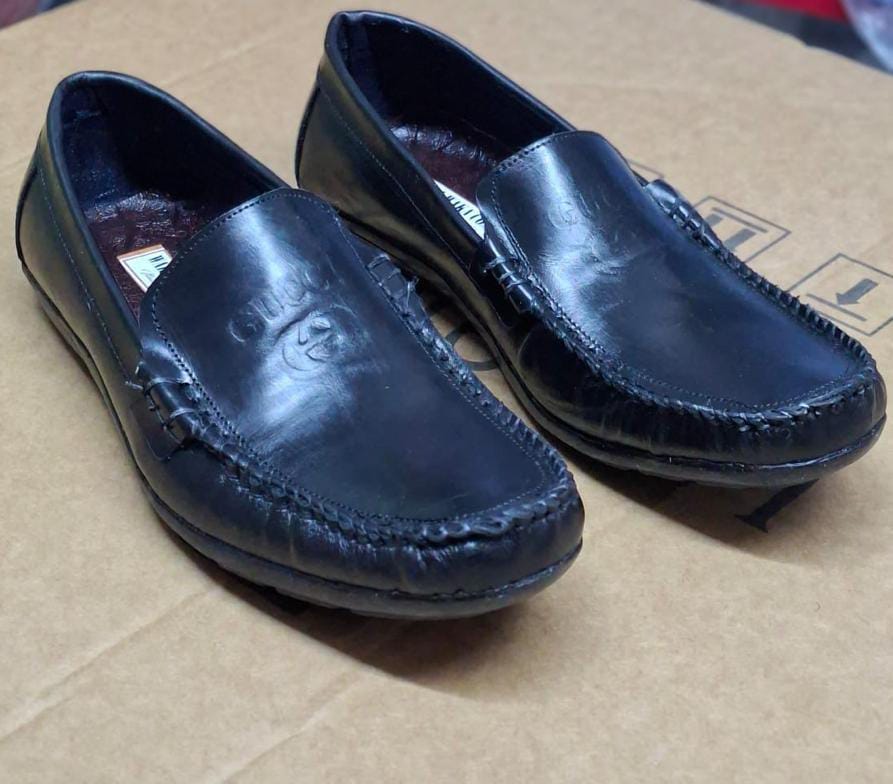 Loafers leather loafers mens official casual light black leather loafers