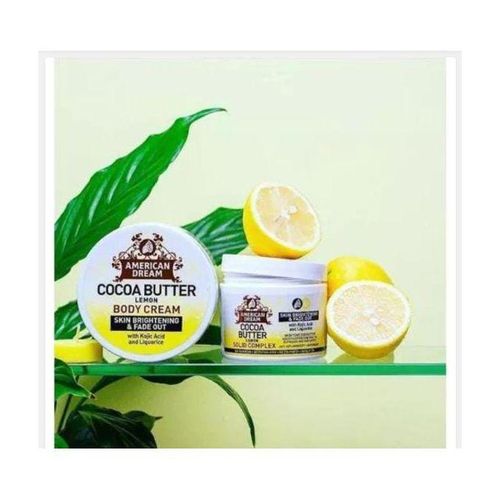 American Dream 500Ml Cocoa Butter Lemon Body Brightening Cream with Lemon oil and Vitamin E