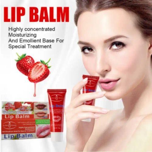 Aichun Beauty Lip Balm Moisturizing Emollient Strawberry Extract Flavor 50g