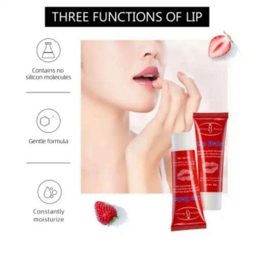 Aichun Beauty Lip Balm Moisturizing Emollient Strawberry Extract Flavor 50g