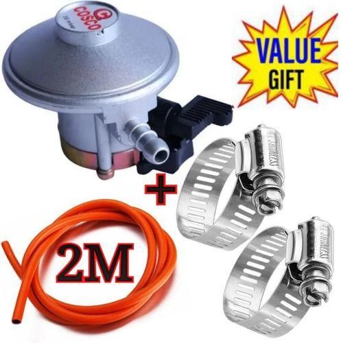 Cosco QUALITY SAFE COMPATIBLE STANDARD 13KG GAS CYLINDER REGULATOR PLUS 2M PIPE & CLIPS