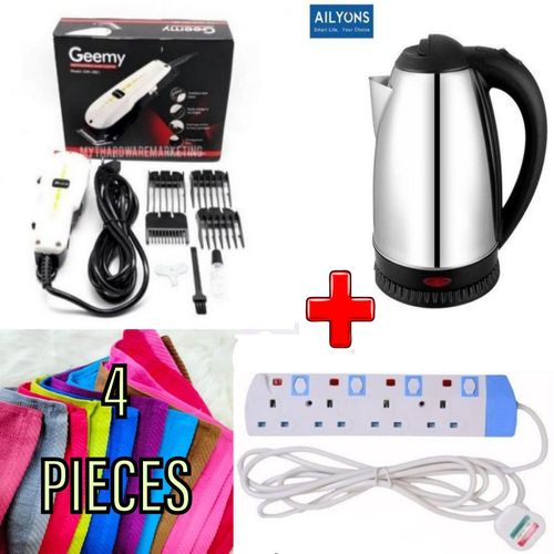 Geemy BEST PROFESSIONAL KINYOZI SHAVING MACHINE. // AFFORDABLE BARBER SHAVING MACHINE-KINYOZI // BEST HAIR CUTTING MACHINE // CORDLESS SHAVING MACHINE // KINYOZI // KUNYOA NYWELE + Electric kettle + 4