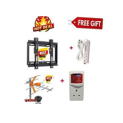 14 INCH TO -55 INCH SMART TV Wall Bracket+Tv Guard+Extension+ Aerial