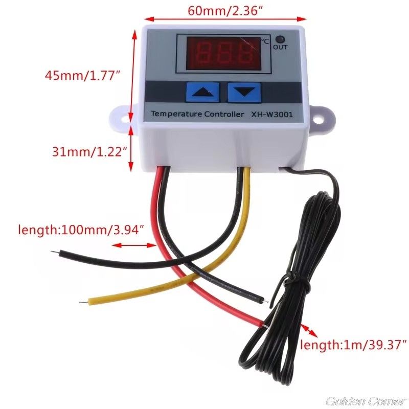 Digital Temperature Controller Thermostat Control with NTC Sensor Probe