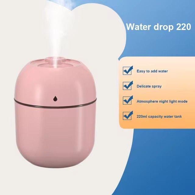 Portable Water Drop Humidifier USB Desktop Indoor Air Atomization Humidifier Household Mute Large Spray Humidifier