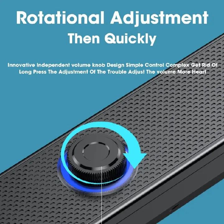 PC Soundbar Wired and Wireless Bluetooth Speaker USB Powered Soundbar for TV Pc Laptop Gaming Home Theater Surround Audio System
