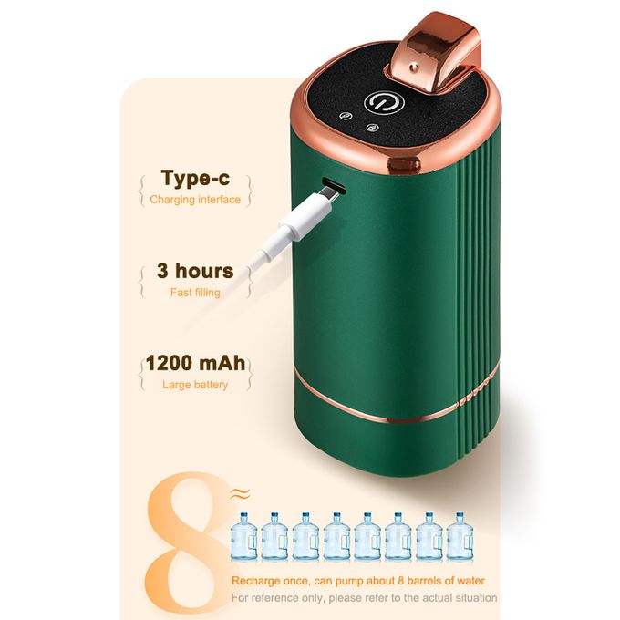 Foldable Electric Water Bottle Pump Automatic Dispenser Pump Button Control Portable Electric Water Dispenser