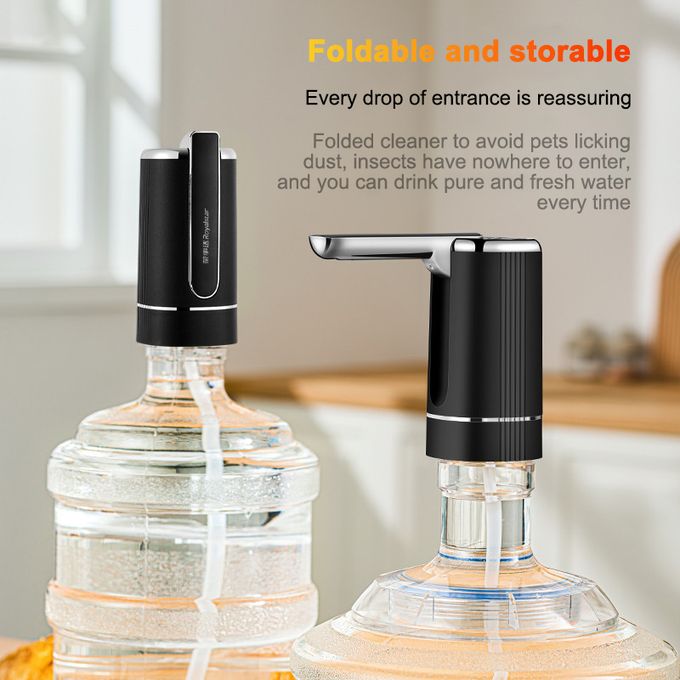 Foldable Electric Water Bottle Pump Automatic Dispenser Pump Button Control Portable Electric Water Dispenser