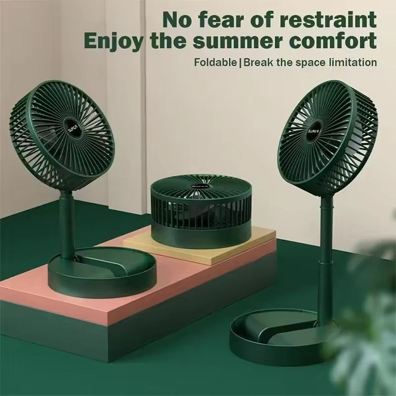 Rechargerable USB Foldable Adjustable Fan Small Cooling Handy Desk Table Home Office Car Outdoor Travel Portable Fan