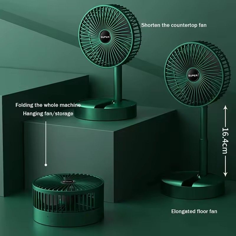 Rechargerable USB Foldable Adjustable Fan Small Cooling Handy Desk Table Home Office Car Outdoor Travel Portable Fan