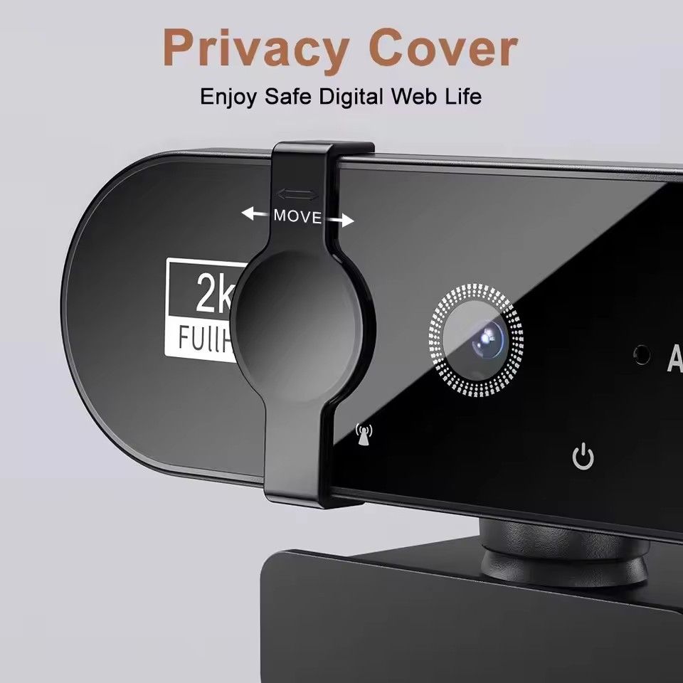 Webcam 1080P Mini Camera 2K Full HD Webcam with Microphone 30fps USB Web Cam for Auto Focus PC Laptop Video Shooting Camera