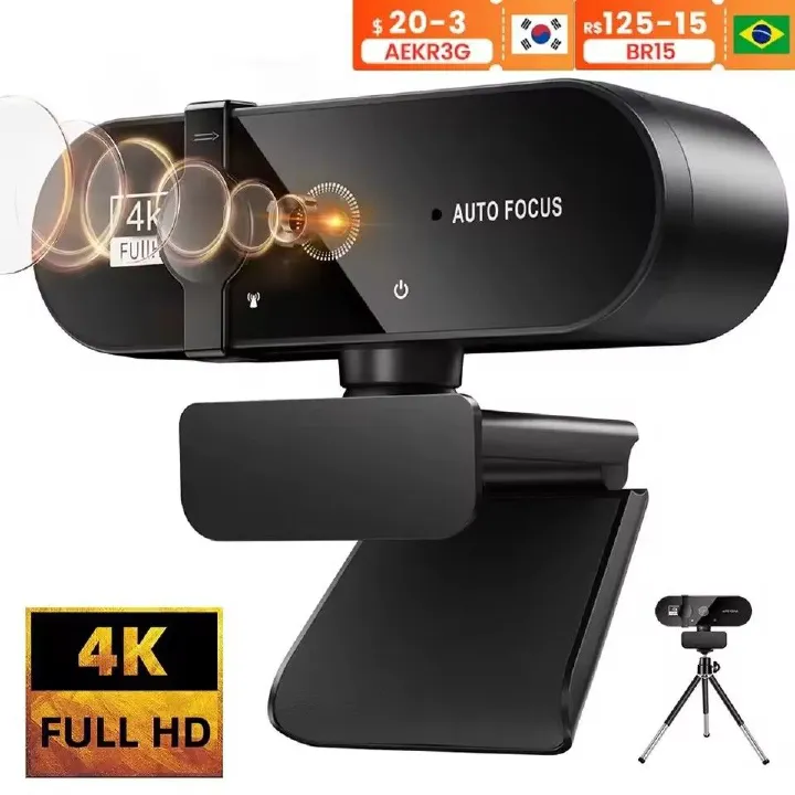 Webcam 1080P Mini Camera 2K Full HD Webcam with Microphone 30fps USB Web Cam for Auto Focus PC Laptop Video Shooting Camera