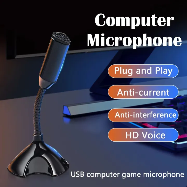 USB Microphone For Laptop And Computers Adjustable Studio Singing Gaming Streaming Mikrofon Stand Mic With Holder Desktop