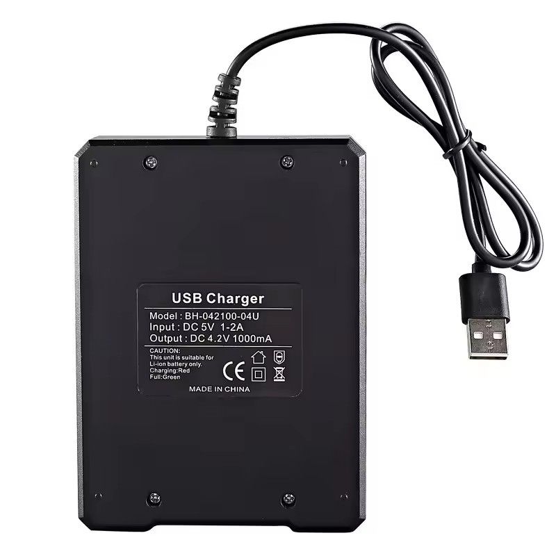 4 Slots Battery Charger USB Charging for 18650 Li-ion BatteryRechargeable Lithium Battery USB Charger