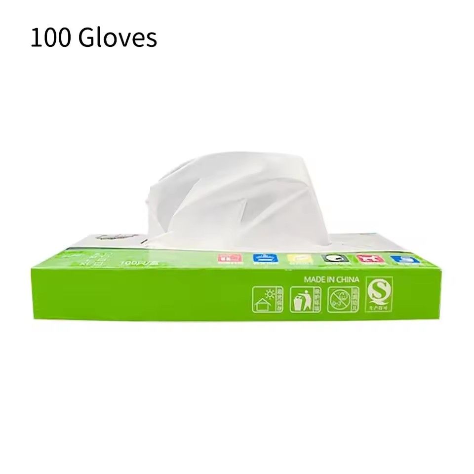 100pcs Disposable TPE Gloves, Powder Free and Latex Free, Suitable for Kitchen, Bathroom Cleaning
