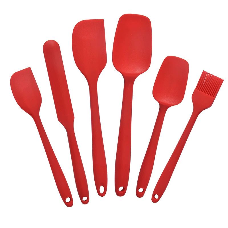 6pcs Kitchen Bakehouse Cream Spatula Bbq Brush Set Silicone Kitchenware Cake Spatula Baking Set Tools