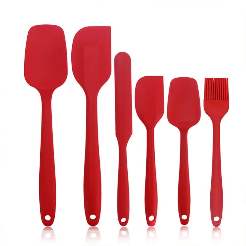 6pcs Kitchen Bakehouse Cream Spatula Bbq Brush Set Silicone Kitchenware Cake Spatula Baking Set Tools
