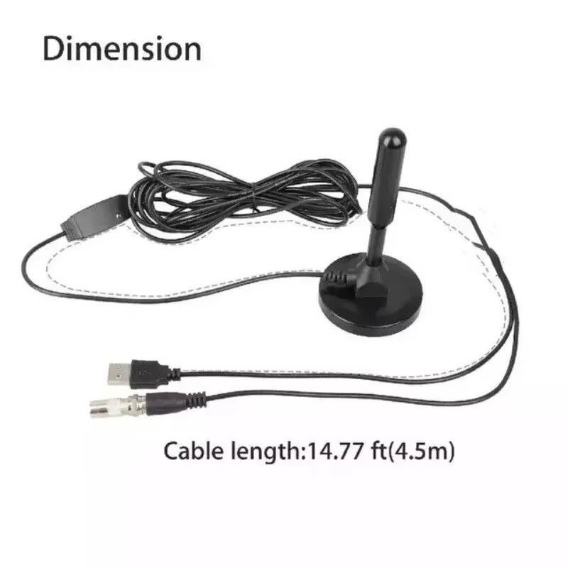 HD Digital Indoor Amplified TV Antenna 200 Miles Ultra HDTV With Amplifier VHF/UHF Quick Response Outdoor Aerial Set