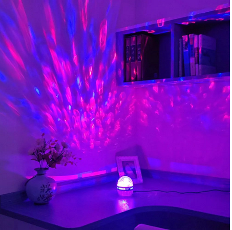 LED Star Galaxy Projector Lamp USB Auto Rotating Magic Ball Moon Light Colorful Starry Sky NightLights For Bedroom Home Decor