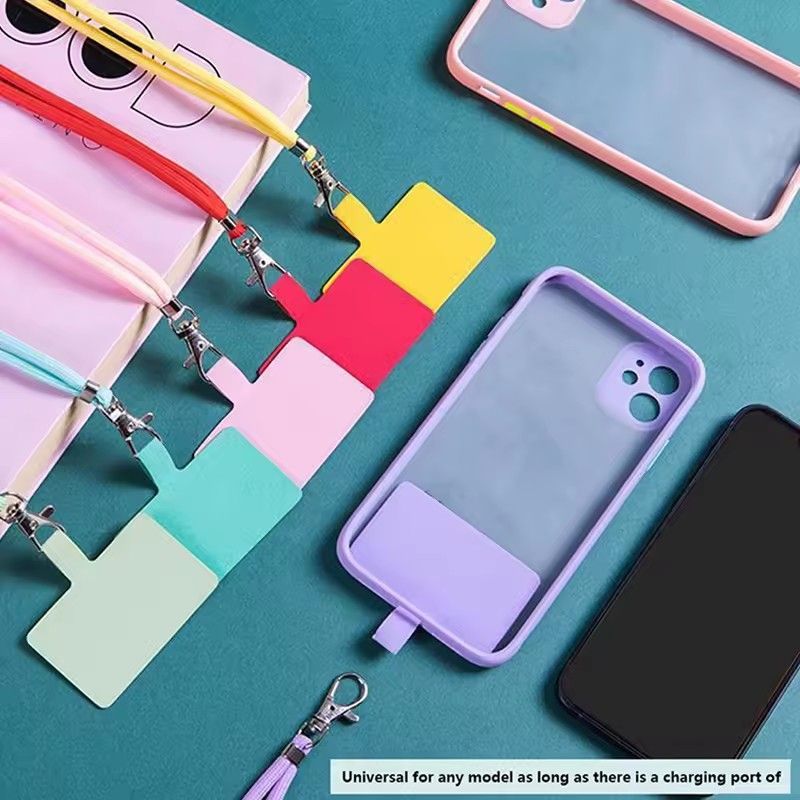 【Clearance Sale】Universal  Adjustable Phone Lanyard Detachable Neck Cord Lanyard Strap Carabiner Compatible Pendant With Card For Mobile Key Fob Color