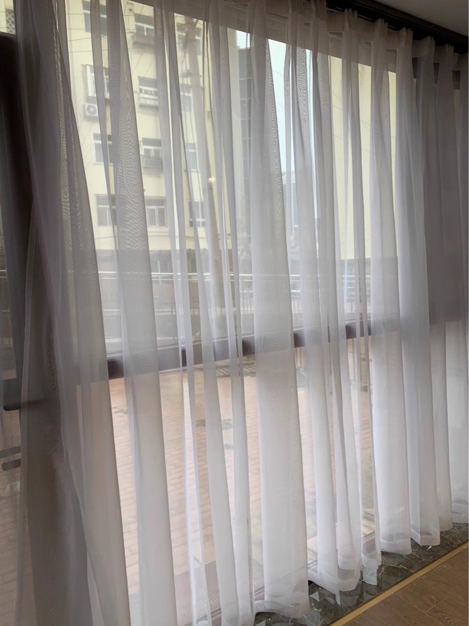 2pcs Lightweight Solid Color Transparent Window Screening House Decor Window Curtain Panel Sheer Polyester-Rod Pocket Design for Easy Hanging, Perfect for Bedroom & Living Room Decor