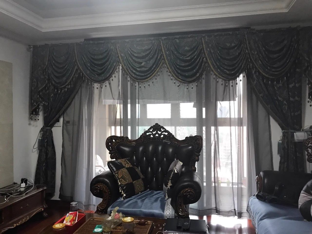 2pcs Lightweight Solid Color Transparent Window Screening House Decor Window Curtain Panel Sheer Polyester-Rod Pocket Design for Easy Hanging, Perfect for Bedroom & Living Room Decor