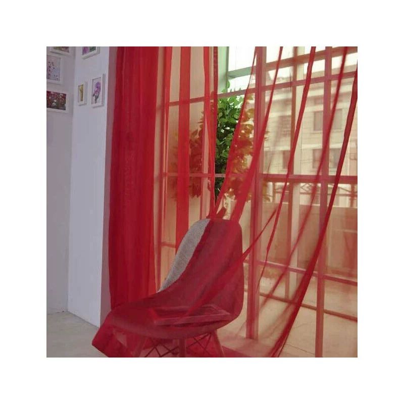2pcs Lightweight Solid Color Transparent Window Screening House Decor Window Curtain Panel Sheer Polyester-Rod Pocket Design for Easy Hanging, Perfect for Bedroom & Living Room Decor