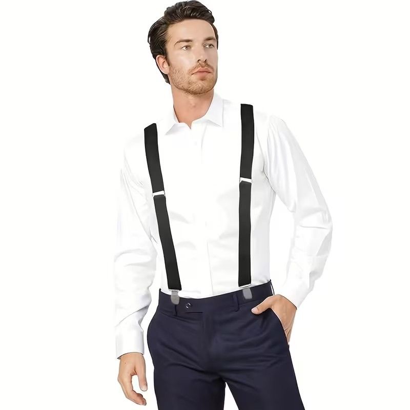 【Clearance Sale】1pc Adult Suspender, Trousers Suspender, Outdoor Suspenders, Panty Belt, 
Men's Outdoor Carabiner Belt, Adjustable Elastic Pants Hanger with Clip