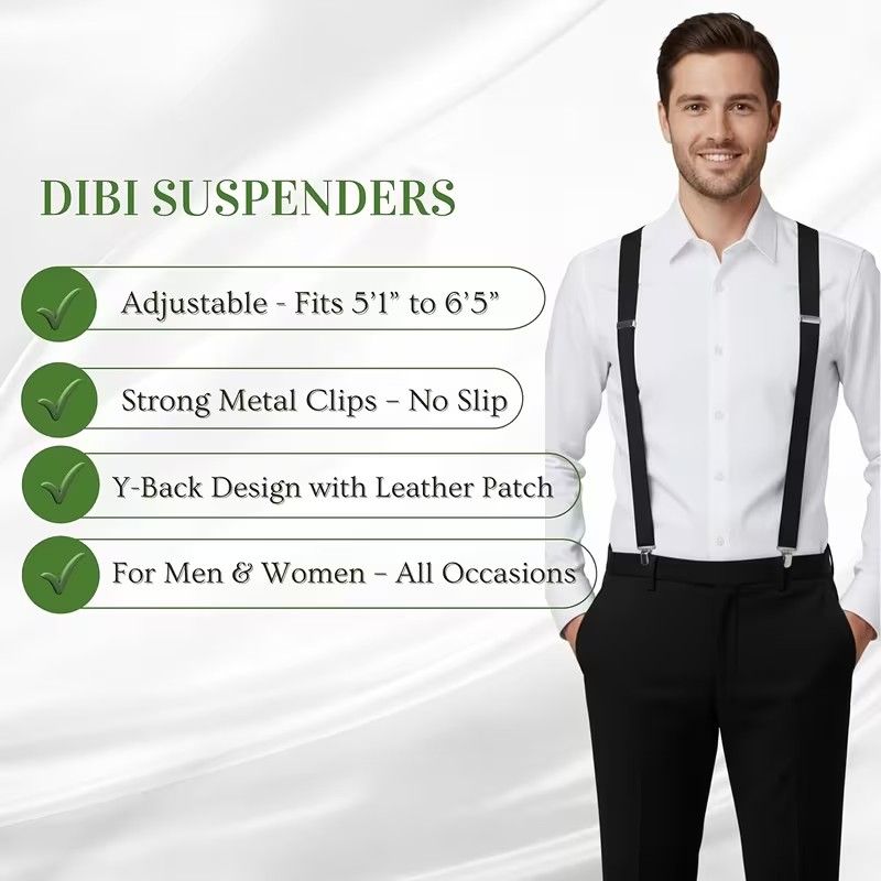 【Clearance Sale】1pc Adult Suspender, Trousers Suspender, Outdoor Suspenders, Panty Belt, 
Men's Outdoor Carabiner Belt, Adjustable Elastic Pants Hanger with Clip