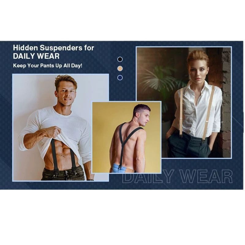 【Clearance Sale】1pc Adult Suspender, Trousers Suspender, Outdoor Suspenders, Panty Belt, 
Men's Outdoor Carabiner Belt, Adjustable Elastic Pants Hanger with Clip