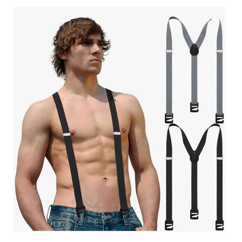 【Clearance Sale】1pc Adult Suspender, Trousers Suspender, Outdoor Suspenders, Panty Belt, 
Men's Outdoor Carabiner Belt, Adjustable Elastic Pants Hanger with Clip