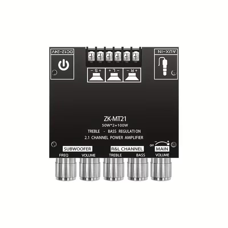 Wireless Digital Amplifier Board 2.1 Channel, Anti-Reverse Connection, Overheat and Overcurrent Protection, AUX+ Wireless Audio Input, HIFI Sound Quality Subwoofer Amplifier Module with DIY Speaker Hi