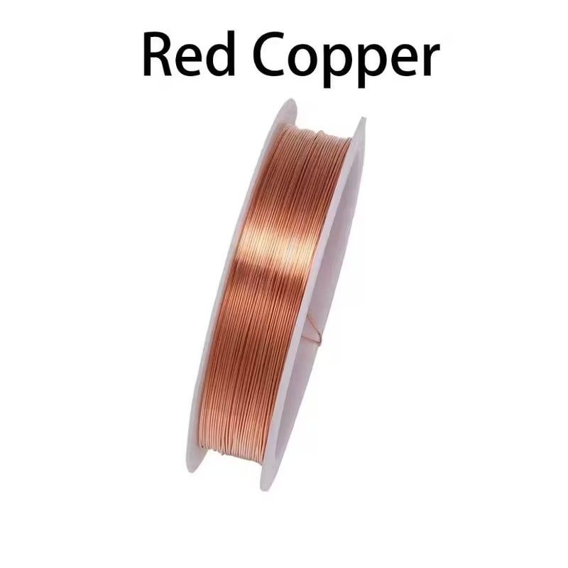 1 Roll 0.4mm Sturdy Copper Wire Beading Wire for Bracelet Necklace DIY Jewelry Making Accessories,Copper Jewelry Beading Wire 8m Long /Roll for Making DIY Necklace Bracelet Earrings Jewelry Gift Garde