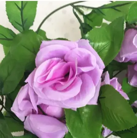 250CM/lot Silk Roses Ivy Vine with Green Leaves For Home Wedding Decoration Fake leaf diy Hanging Garland Artificial Flowers