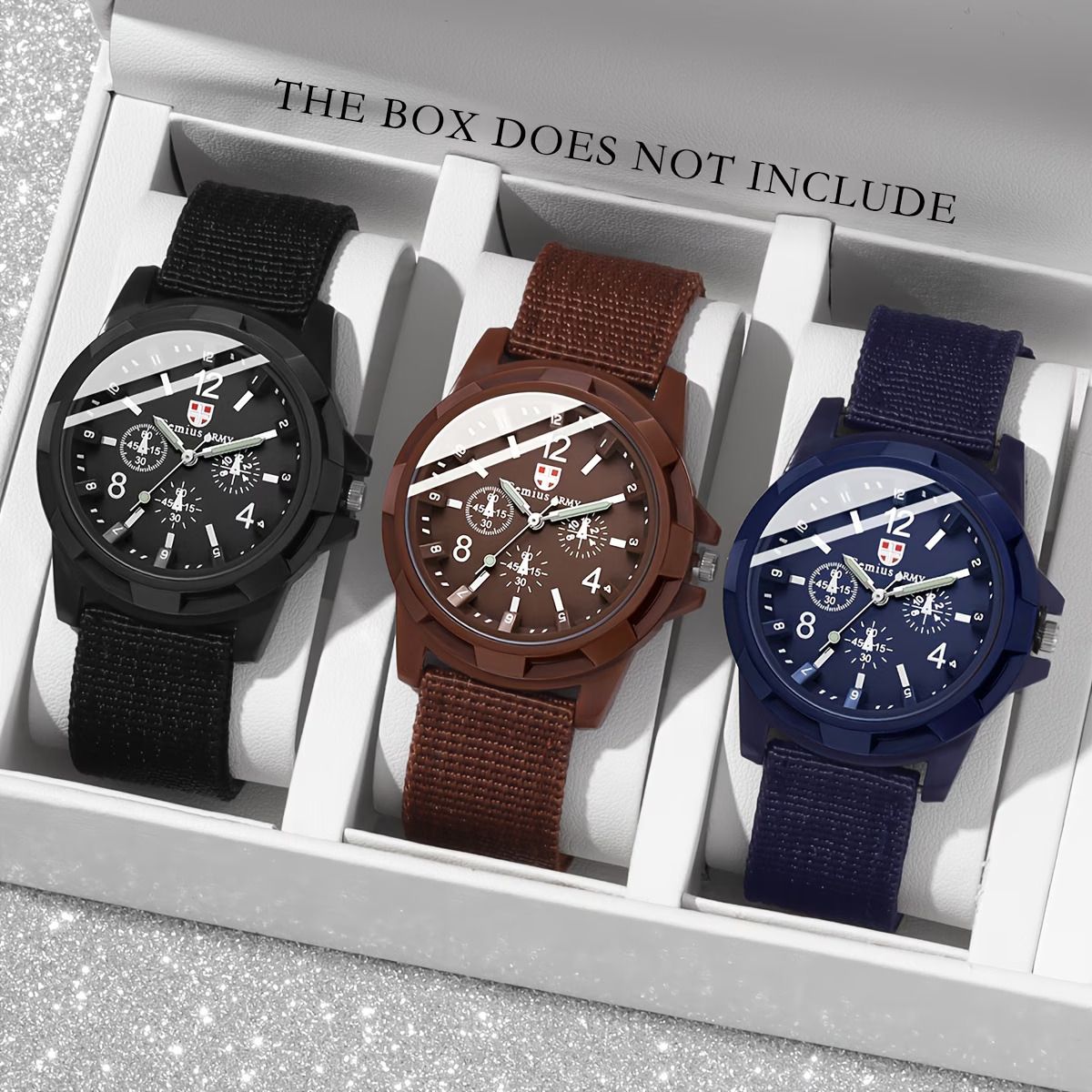 【Clearance Sale】1Pc Sporty Men'S Watch Featuring a Classic Round Dial with Arabic Numeral Markings, Available in Black, Brown, And Green Woven Straps