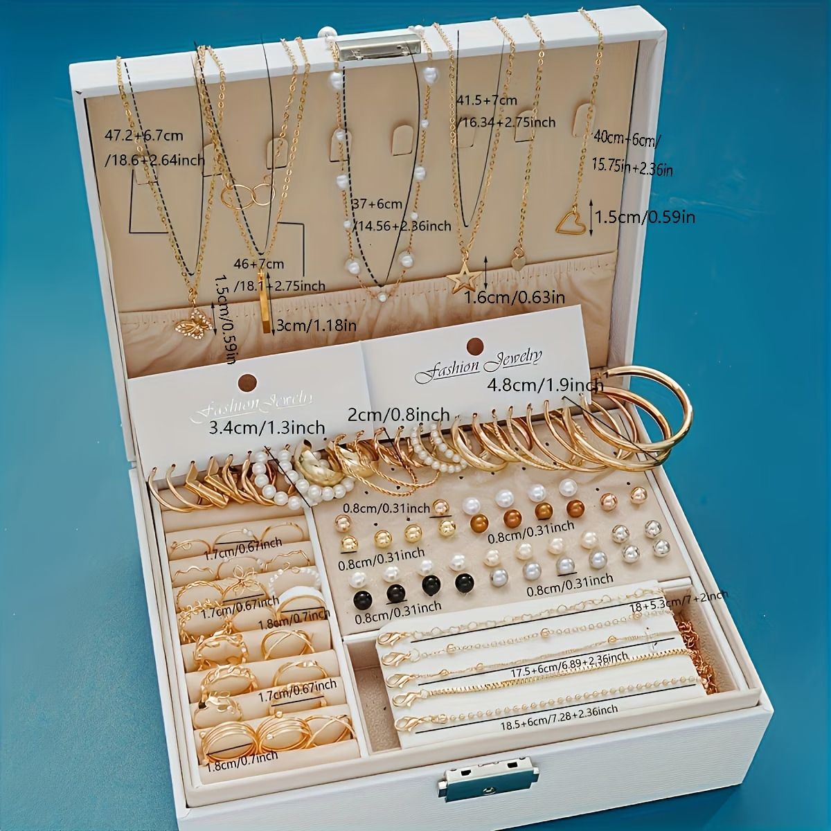 86pcs  Stylish and Elegant Butterfly Necklaces, Heart Rings, Earrings, And Studs, Perfect for Women'S Daily Outings, Parties, And Holiday Gifts, Featuring Fashionable Jewelry (Without a Box)