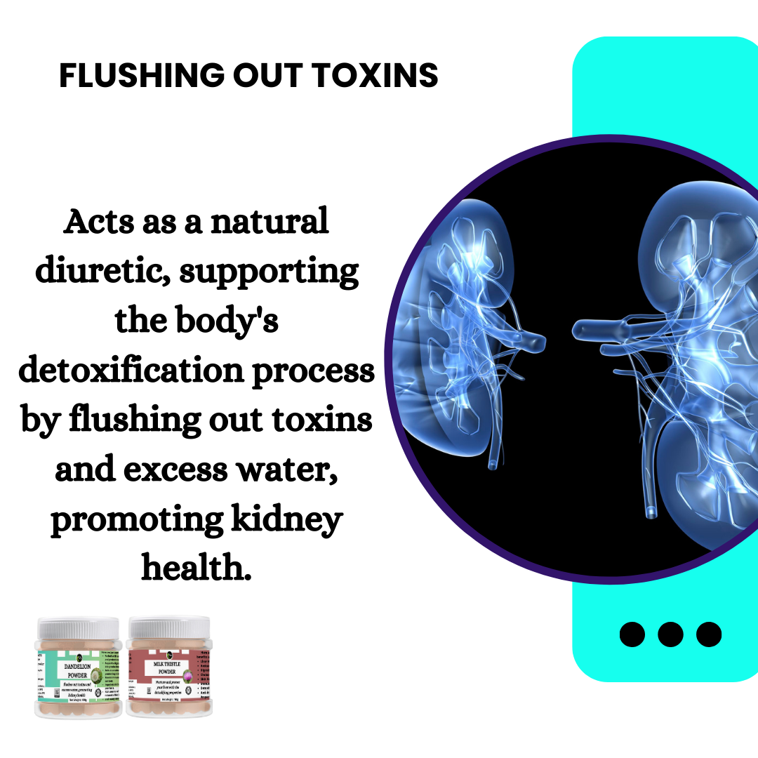 Milk Thistle & Dandelion Powder- Supports Digestive Health, body's detoxification process ,strengthens the immune system & Rich in Nutrients