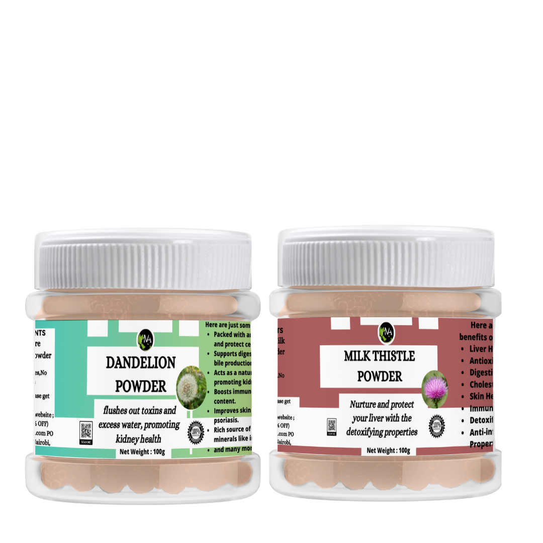 Milk Thistle & Dandelion Powder- Supports Digestive Health, body's detoxification process ,strengthens the immune system & Rich in Nutrients