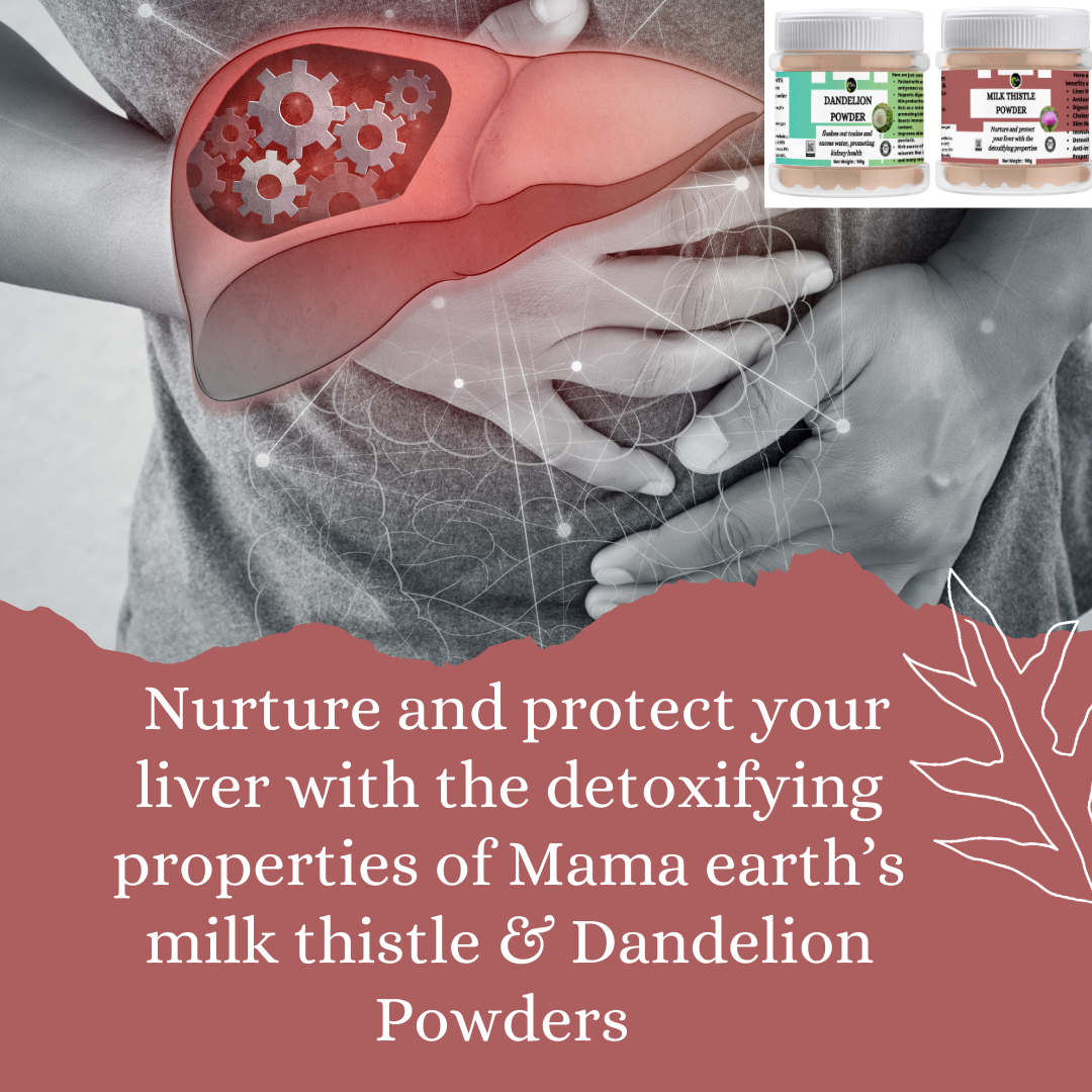 Milk Thistle & Dandelion Powder- Supports Digestive Health, body's detoxification process ,strengthens the immune system & Rich in Nutrients